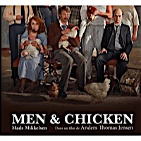 Men and chicken