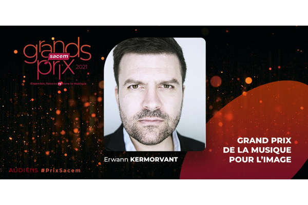 kermorvan,@,sacem, - Grands Prix Sacem 2021: Erwann KERMORVANT reçoit le Grand Prix de la musique pour l’image